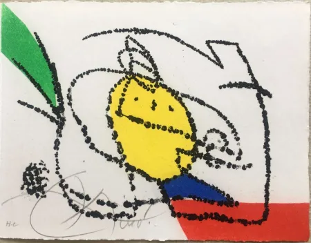 Libro Illustrato Miró - Jordi de Sant Jordi : CHANSON DES CONTRAIRES. Une gravure signée de Joan Miró (1976).
