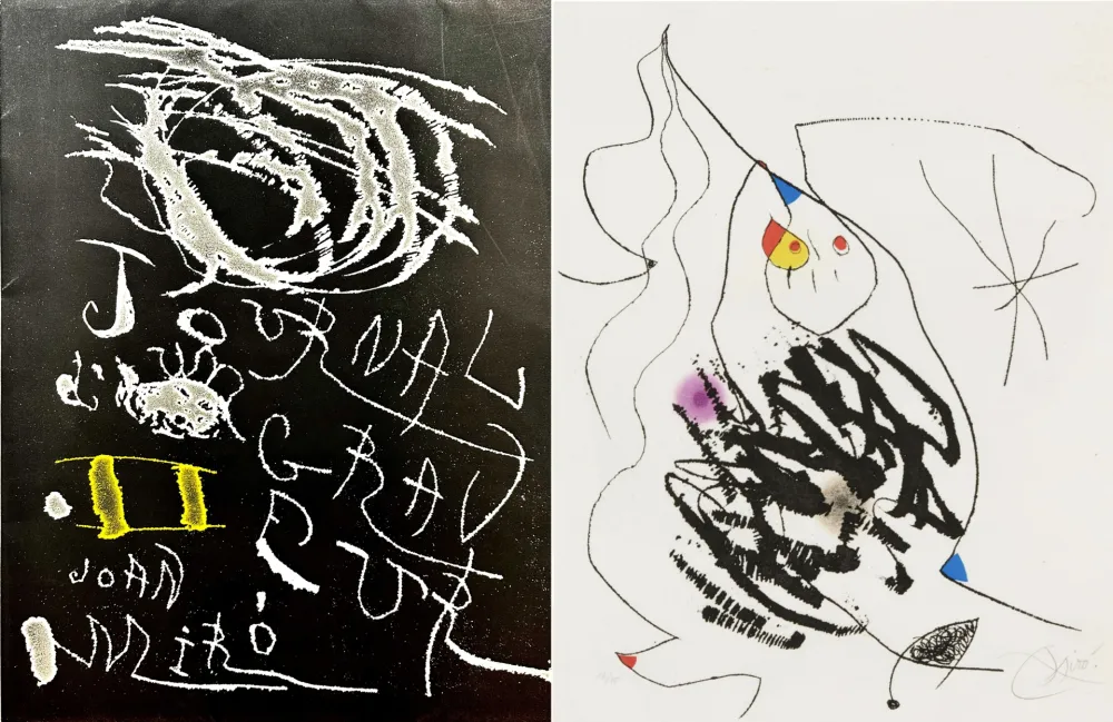 Acquaforte E Acquatinta Miró - Journal d'un Graveur (INCLUDE THE ORIGINAL FOULDER)