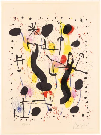 Litografia Miró - La bauge du sanglier (The Wild Boar’s Lair)