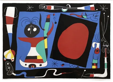 Litografia Miró - La Femme Au Miroir
