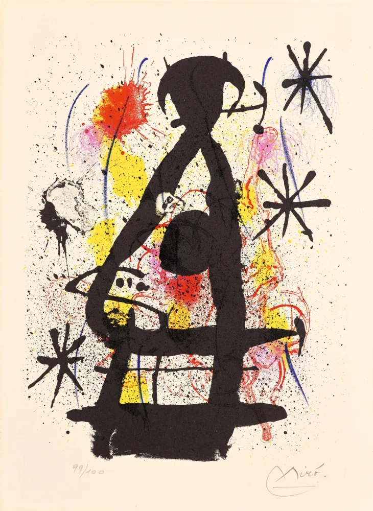Litografia Miró - La lune près de paraître (The Moon About to Appear)
