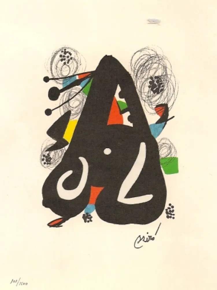 Litografia Miró - La Melodie Acide 
