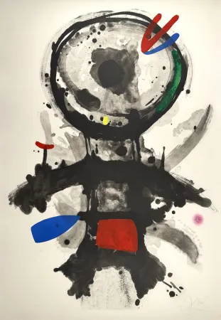 Acquatinta Miró -  L'Ange criblé 