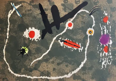 Litografia Miró - Le Lezard aux plumes d'or