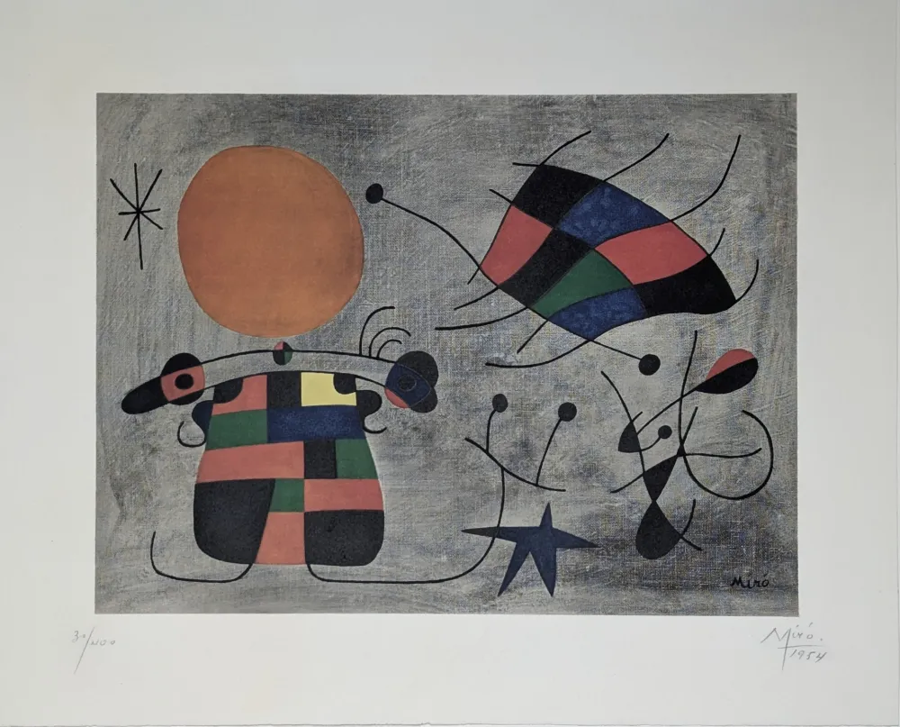 Litografia Miró - Le Sourire des Ailes Flamboyantes 