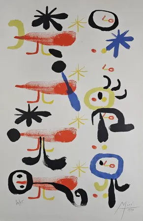 Litografia Miró - Les Oiseleurs I