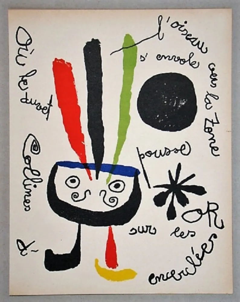 Litografia Miró - L'oiseau