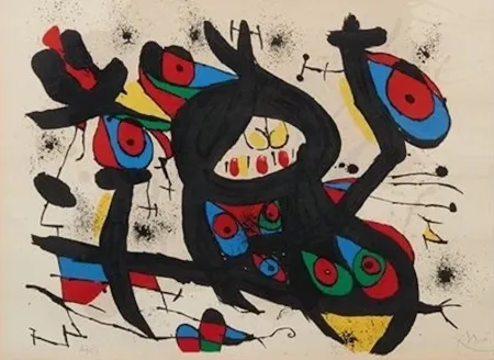 Litografia Miró - Miró en el Caino de Knokke-le-Zoute