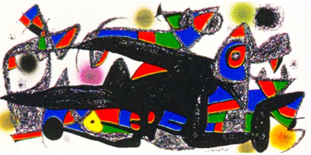 Litografia Miró -  Miro Sculptor -Denmark 
