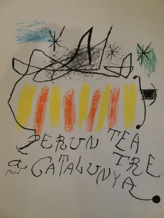 Litografia Miró - Per un teatre a Catalunya