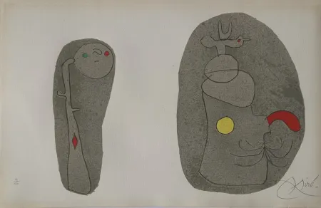 Litografia Miró - Pl.11 from L'enfance d'Ubu