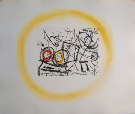 Acquatinta Miró - Préparatifs D'Oiseaux II