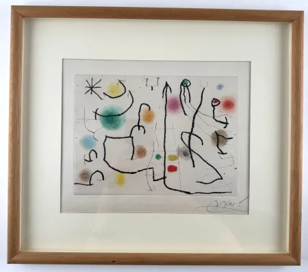 Acquaforte Miró - Rogelio Lacourière Pêcheur de cuivres 