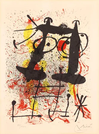 Litografia Miró - Silence