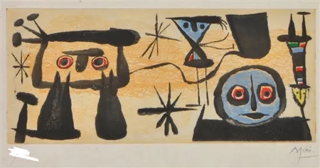 Acquaforte E Acquatinta Miró - Un poeme dans chaque livre