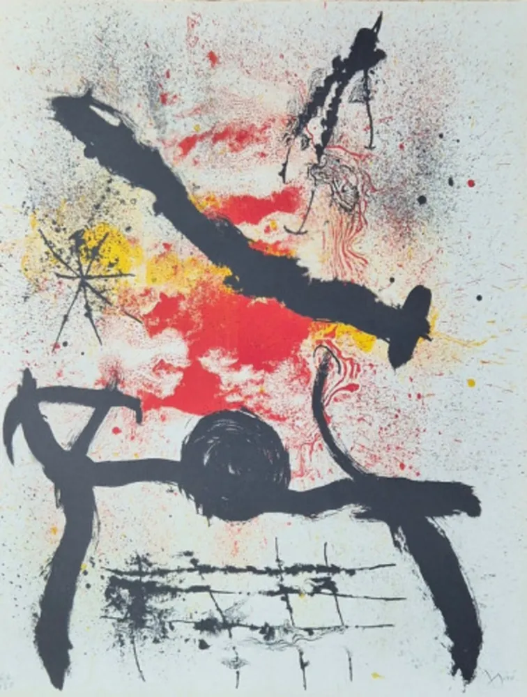 Litografia Miró - Untitled from Graphikmappe Hochschule St. Gallen