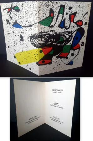 Litografia Miró - Vernissage Miró Dibuixos, Gouaches, Monotips Galeria Maeght 