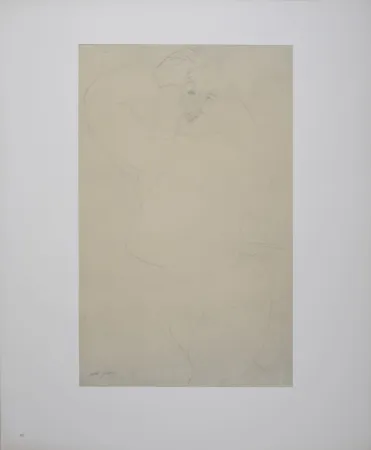 Litografia Modigliani - Figure of Man Dancing