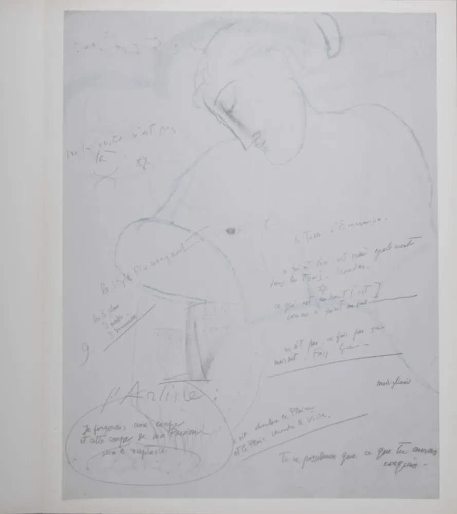 Litografia Modigliani - La Table d'Emeraude