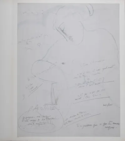 Litografia Modigliani - La Table d'Emeraude