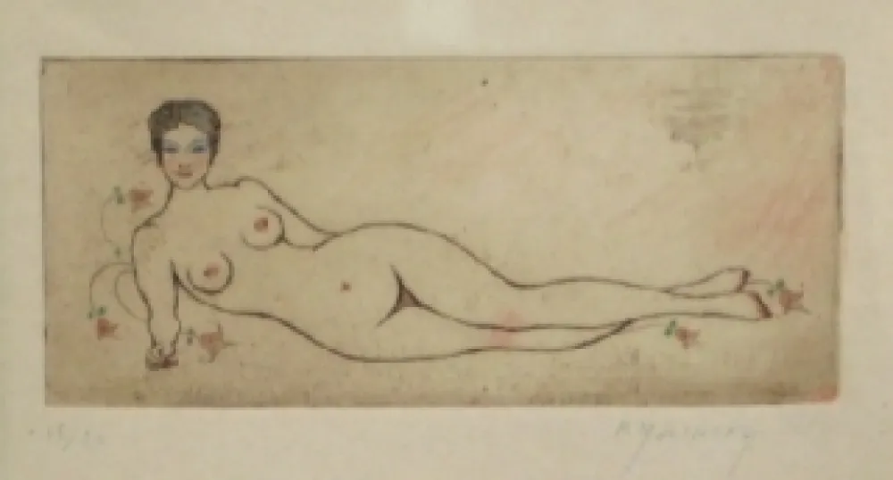 Acquaforte E Acquatinta Molinier - Nu allongé