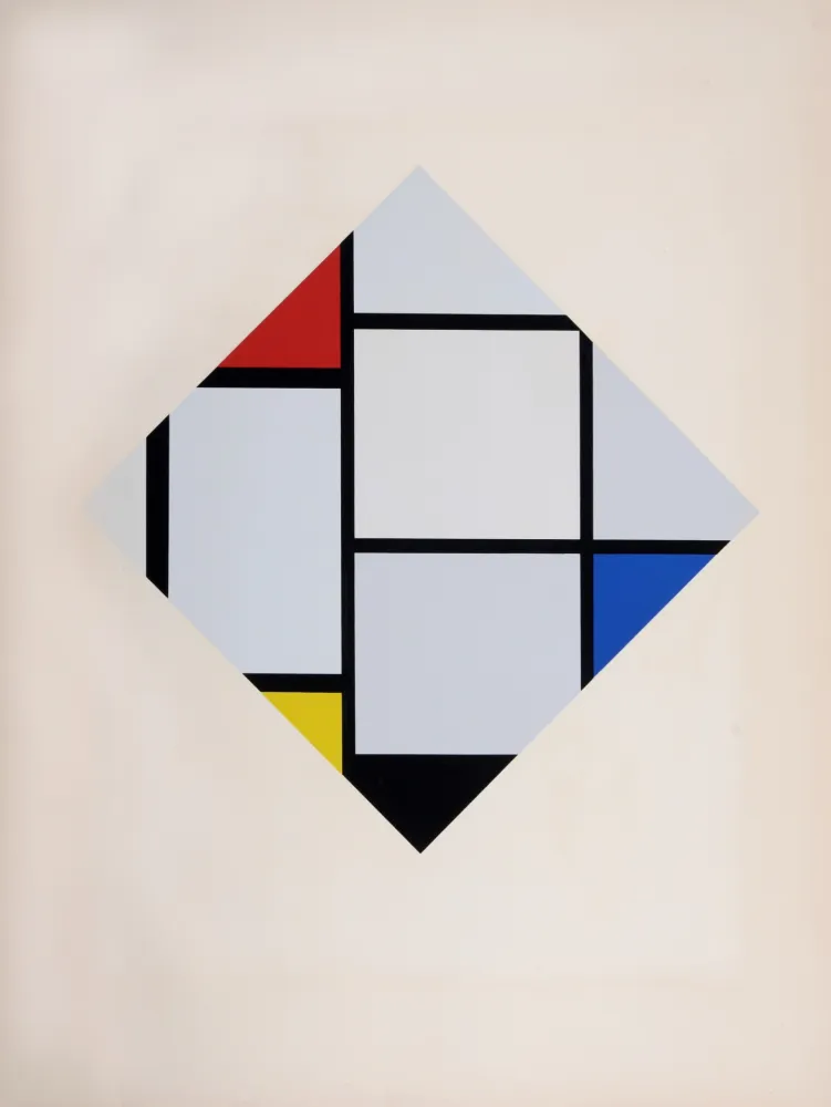 Serigrafia Mondrian - Composition dans le carreau avec Rouge Jaune et Bleu, 1926 (1957)
