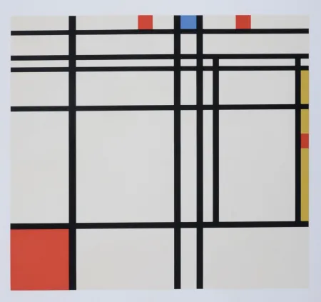 Serigrafia Mondrian - Composition in Red, Yellow and Blue, 1967