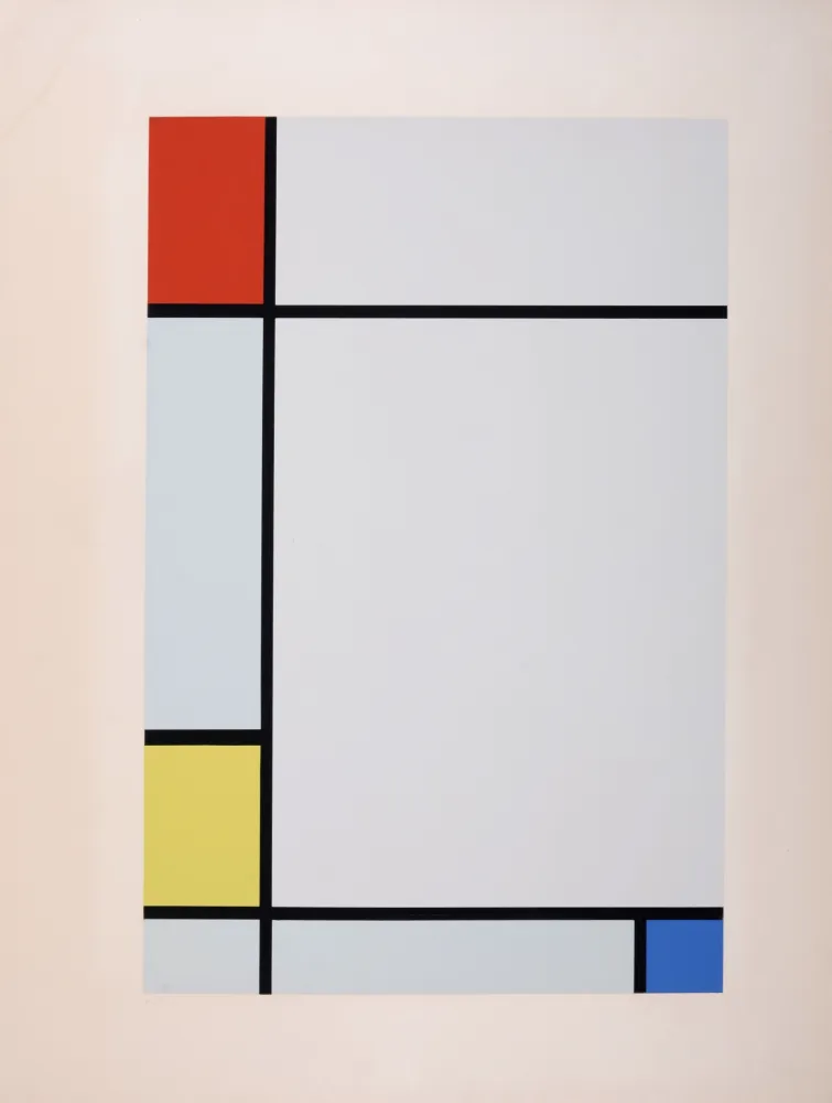 Serigrafia Mondrian - Composition Rouge Jaune Bleu, 1957