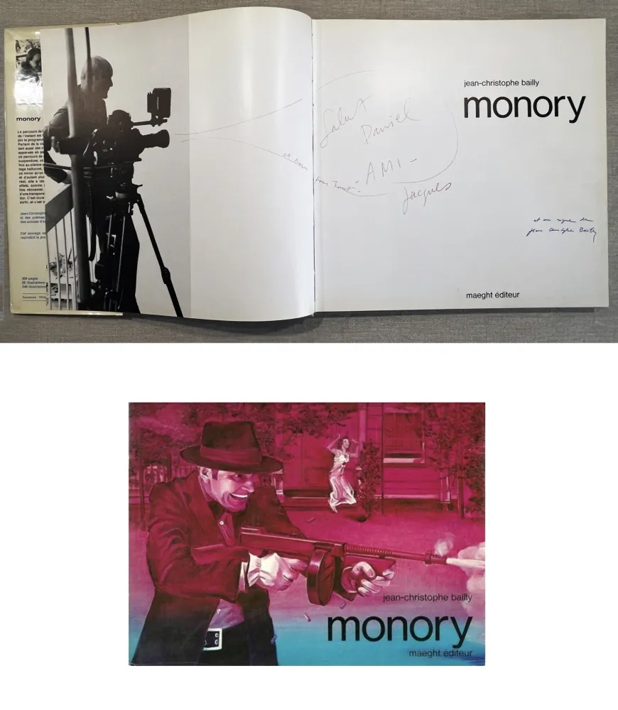 Libro Illustrato Monory - J.-C. Bailly. MONORY. Avec une dédicace de l'artiste (1979)