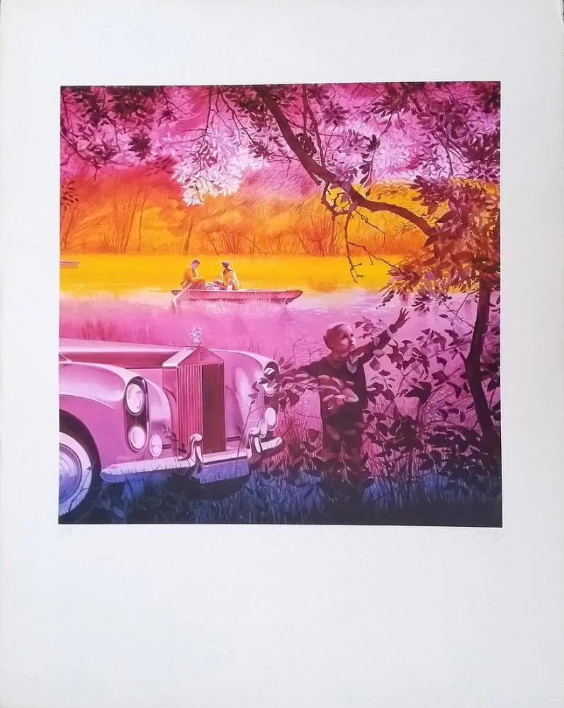 Litografia Monory - Lithographie offset. Numérotée et signée par l'artiste au crayon.