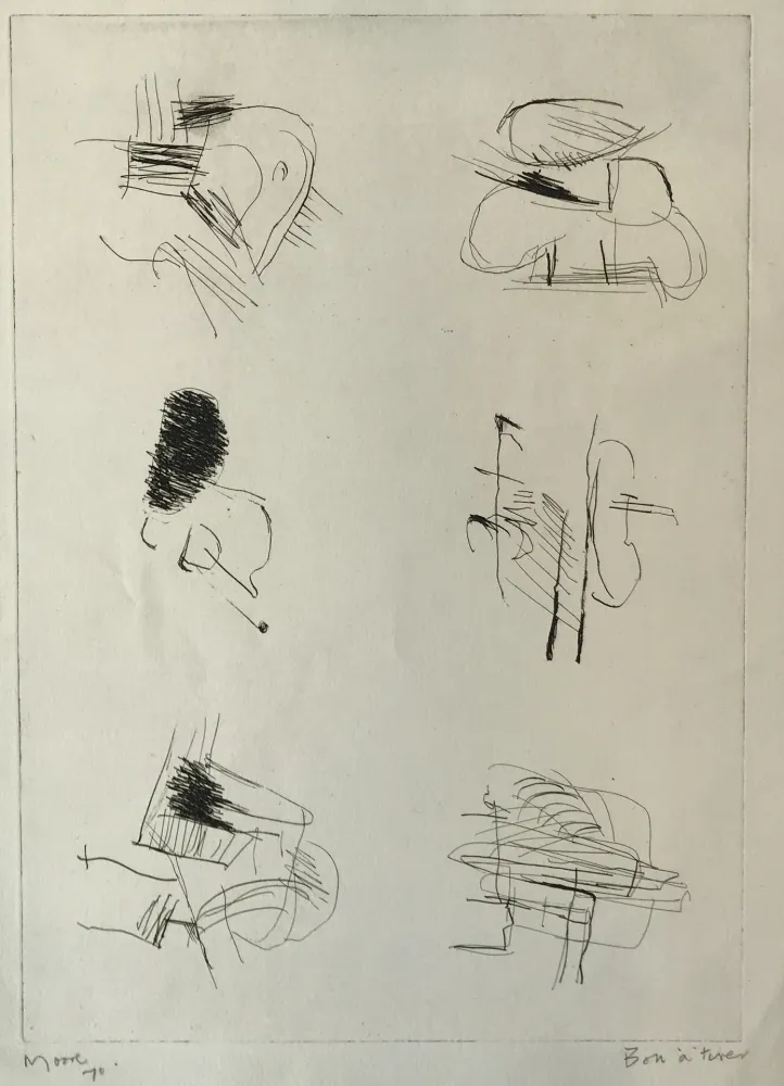 Incisione Moore - Deconstructed Figures II