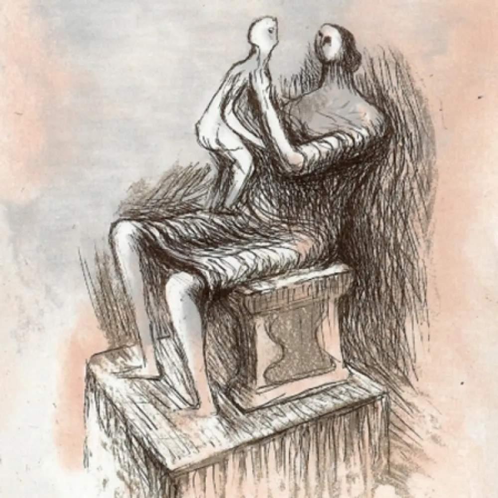 Acquaforte E Acquatinta Moore - Mothe & Child XX