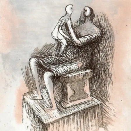 Acquaforte E Acquatinta Moore - Mothe & Child XX