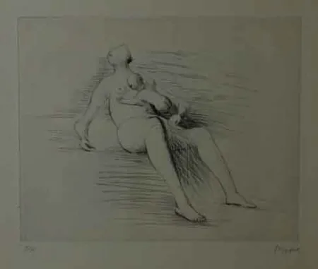 Acquaforte Moore - RECLING MOTHER AND CHILD II