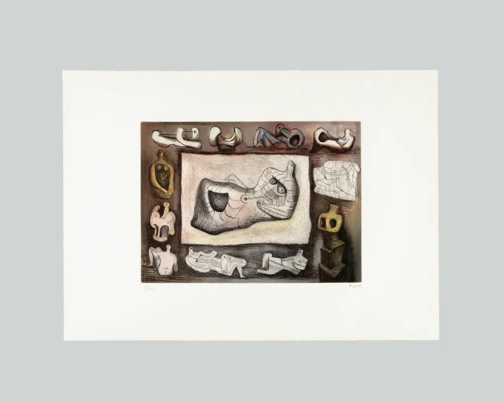 Incisione Moore - Sculptural ideas (tav. 5)