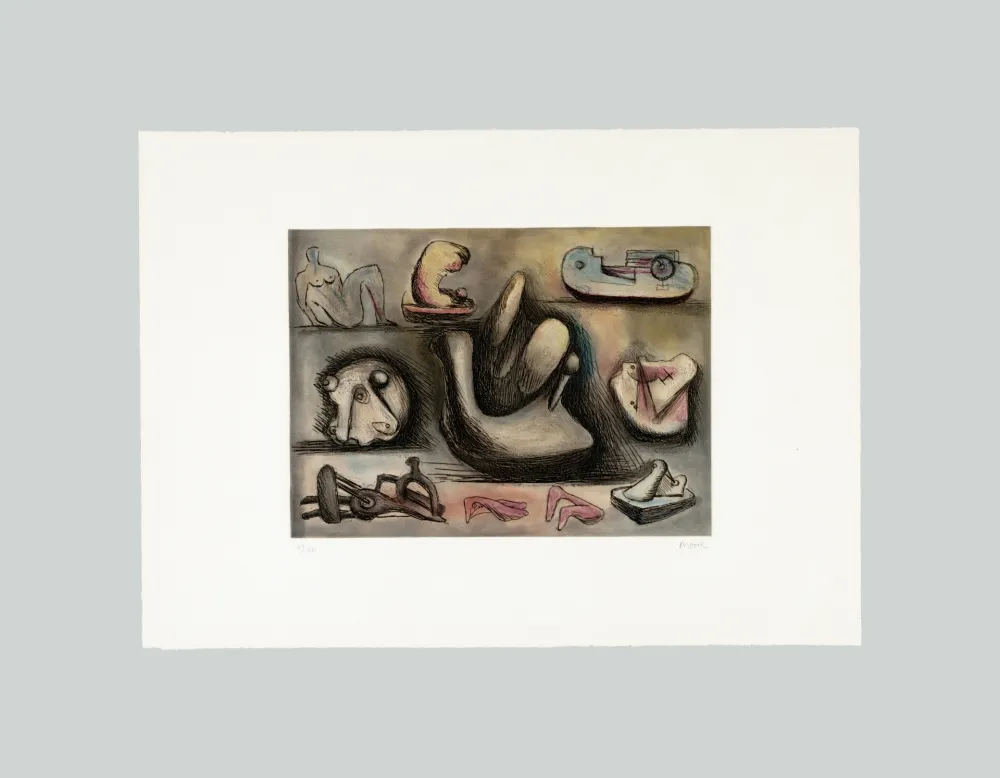 Incisione Moore - Sculptural ideas (tav. 6)