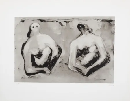 Litografia Moore - Sisters with Children (C. 544)