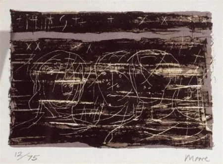 Litografia Moore - Three heads