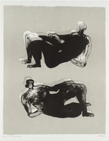 Litografia Moore - Two Reclining Figures
