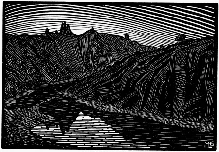 Incisione Su Legno Moreau - LA RIVIERE (Bretagne) / THE RIVER (Bretagne - France) - Gravure s/bois / Woodcut - 1912