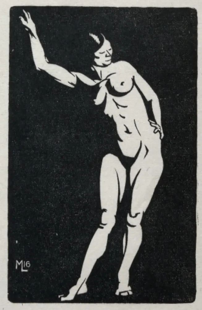Incisione Su Legno Moreau - NU / NUDE - 1913
