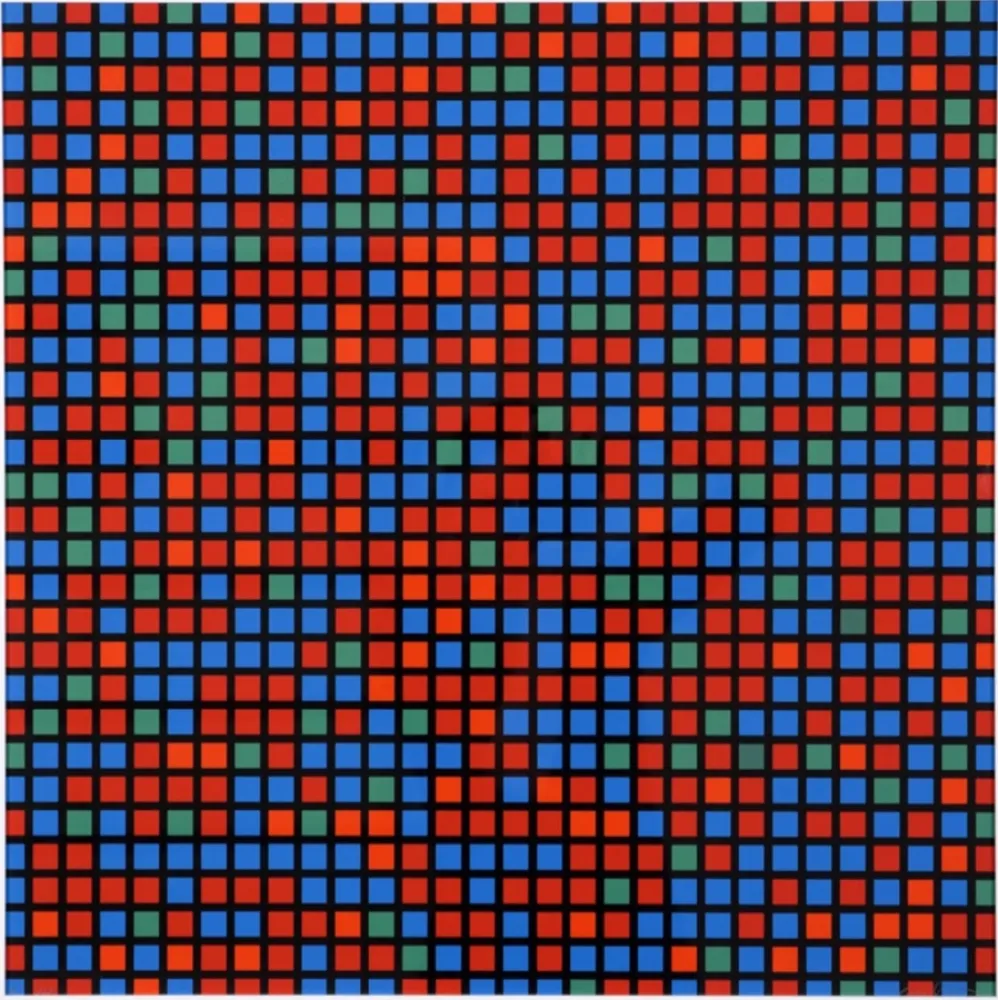 Multiplo Morellet - Chartres bleu rouge