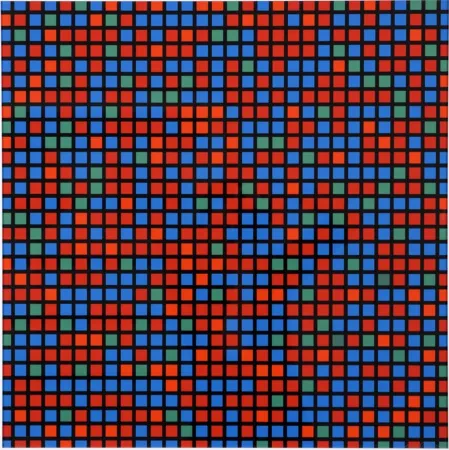 Multiplo Morellet - Chartres bleu rouge