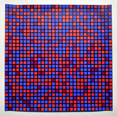Serigrafia Morellet - Chartres bleu violet
