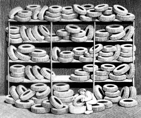 Incisione Su Legno Morena - Il gommista