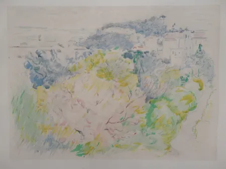 Litografia Morisot -  Nice, le Château de Cimiez