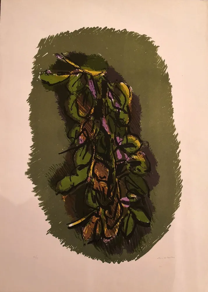 Litografia Morlotti - Foglie