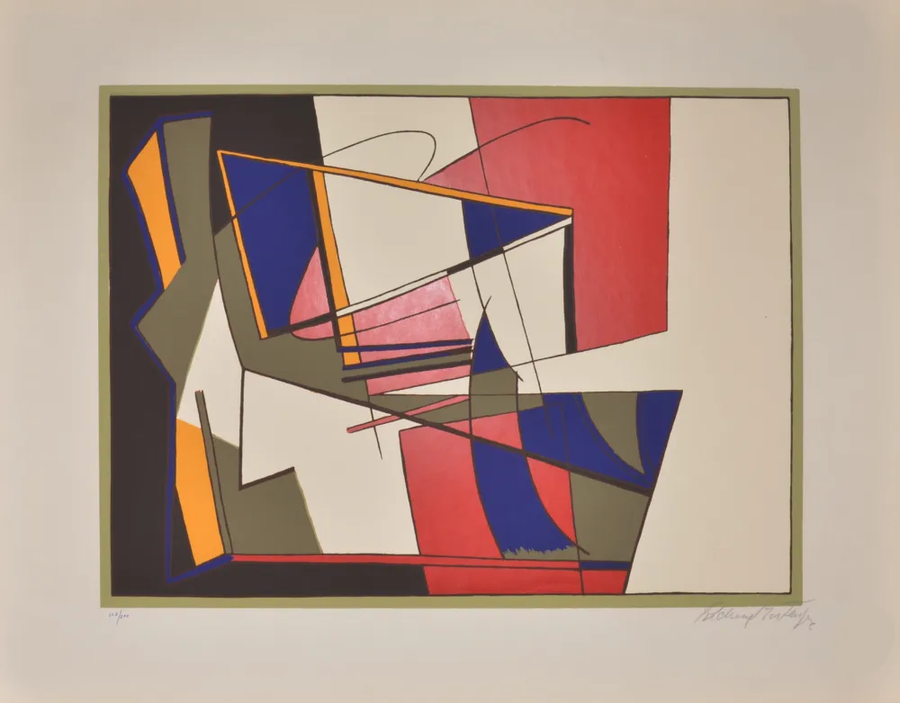 Serigrafia Mortensen - Composition, 1954 - Hand-signed