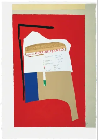 Litografia Motherwell - America-La France Variations I