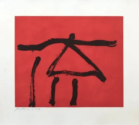 Acquaforte E Acquatinta Motherwell - Dance III (Red)
